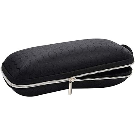 Sort lynlås brilleetui - Bærbar halv-hård EVA brilleetui