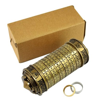 Låsleksaker Metall Cryptex Lås Retro Bröllop Alla hjärtans dag Present Brev Lösenord Cylinder Bröllop Alla hjärtans dag Present