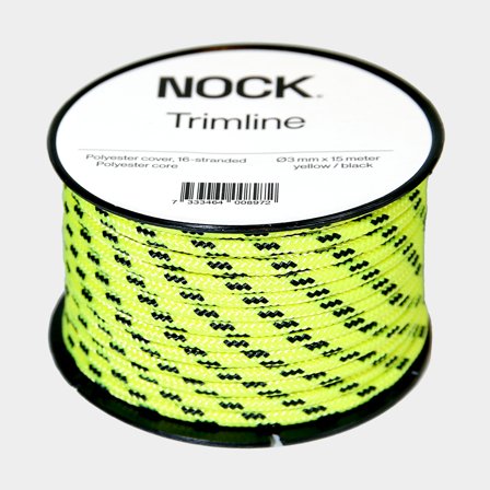 Cima in poliestere NOCK Trimline, anima in poliestere, calza in poliestere a 16 trefoli, giallo/nero, Ø2 mm x 30 metri