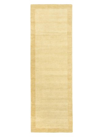 Small Handloom Frame Rug - Dusty Yellow 80X250 Wool, In Modern Style