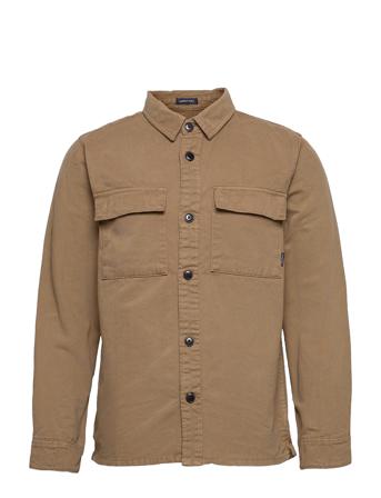 Twill Overshirt L/S Brown Lindbergh