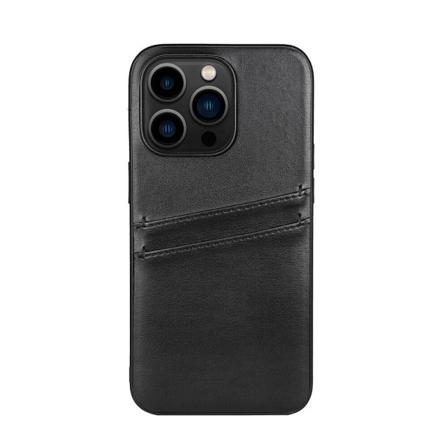Buffalo Iphone 14 Pro Skal Läder Med 2 Kortfack Svart