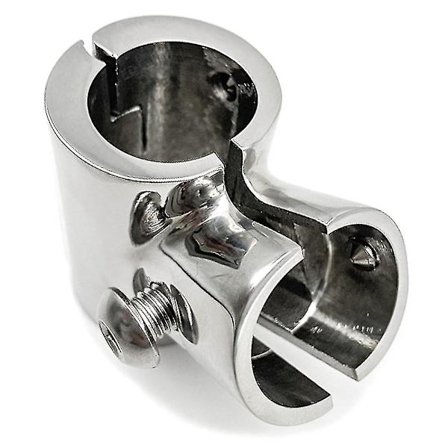 Rustfritt stål båt marine håndlist 60 graders T/tee montering