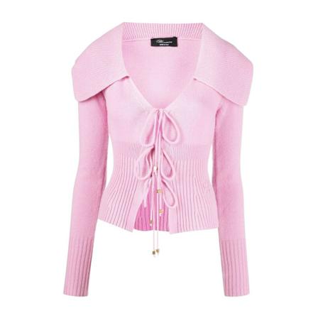 Blumarine V-neck Strik Pink, Dame Striktrøjer