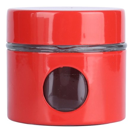 Kaffebønnebeholder Jern Glas Mini Forseglet Krukke Køkken Opbevaringstank til Bønner Te Rød