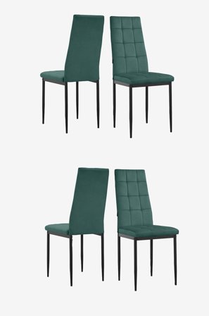 Loft24 - Ruokailutuoli 4 Pk Becca - Vihreä - Tuolit - - Homeroom
