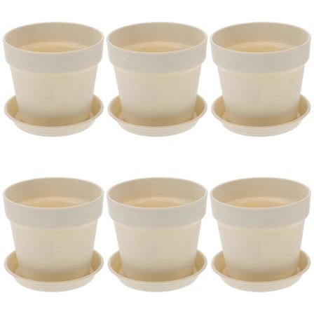 6 Sæt Plastik Bonsai Potter Skrivebord Plantepotte Altan Blomsterpotter til Vindueskarm Have