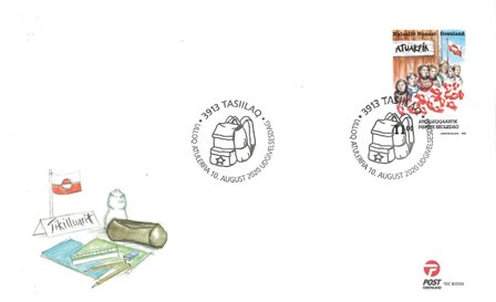 Grønland - Første skoledag - Førstedagskuvert