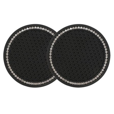 2PCS diamant strass bil bil berg-och dalbana inredningstillbehör | | svart
