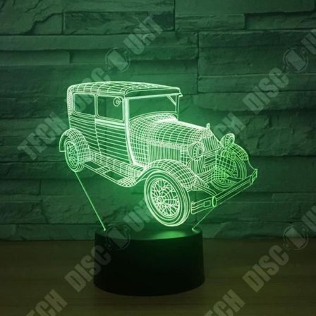 Optisk lampa - TD - Gamla bilen - 7 färger - Taktile - Låg förbrukning