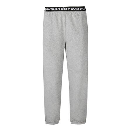 T by Alexander Wang, Corduroy Pant W/Logo Szary, Kobieta, Rozmiar: S
