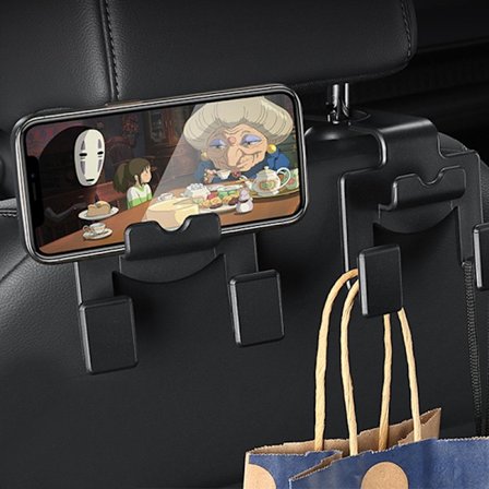 Telefonholder til bagsædet af bilen, telefonholder, nakkestøttekroge