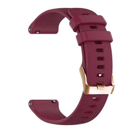 18mm 20mm Armband för Garmin Smartwatch, Ersättningsarmband Claret 20mm Bredd