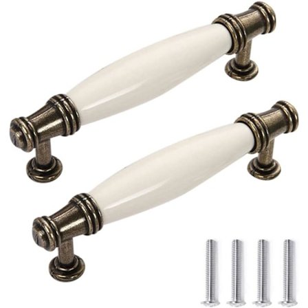 vintage keramiske skabslåger, garderobe, kommode, skuffeknopper, møbeldørhåndtag, 96 mm