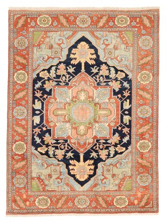 Serapi Teppe Orientalsk Brun/Oransje Stort (Ull, Persia)