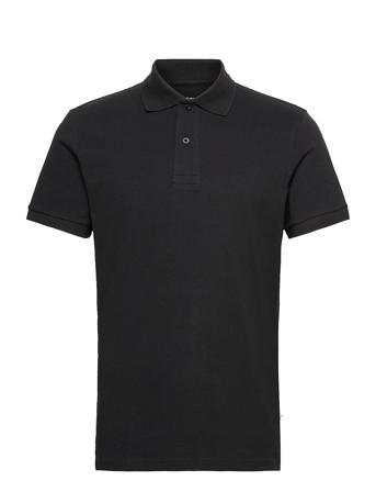 Slhneo Ss Polo S Polos Short-sleeved Musta Selected Homme