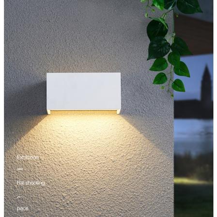 V?gglampa inomhus utomhus 3000K varm vit med justerbar str?lvinkel IP65 vattent?t v?gglampa LED v?gglampor f?r vardagsrum sovrum White