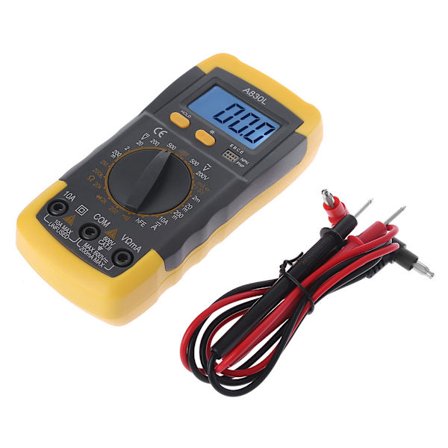 Bärbar digital multimeter Bakgrundsbelysning AC/för DC Amperemeter Voltmeter Ohm Tester Mätare A830L Handhållen LCD Multimetro Spänning
