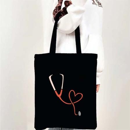 Medicin Hälsa Hjärta Hjärna Läkare Sjuksköterska Medicinsk Kors Blomstetoskop Män Kvinnor Axlar Duk Väskor Shopping Handväskor style 21