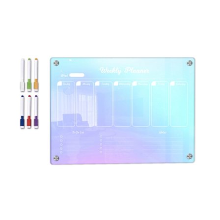 Magnetisk kalender Whiteboard Køleskab Ugentlig Månedlig Planner Kalender til køkken Indkøbsliste To-do-liste Tavle