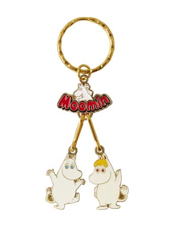 Dsignhouse Moomin Moomin Metal Keyring Friendship - Gold - L:11CM