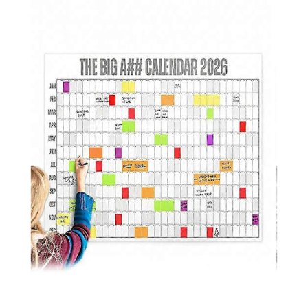 Den Stora A## Kalendern 2026 - Överdimensionerad Väggkalender med Penna & Stickers, 2026 Månadsplanerare för Hemmakontor, 84x109 cm