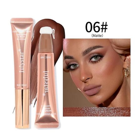 1pc Blush Beauty Wand Multifunktionell Makeup Pen Glitter Contouring Ansikte Shimmer Highlight Blush Flytande Contour Applikator