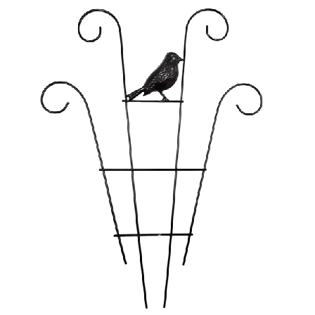 Metallisk espalier, holdbar, anti-korrosjon, hage, bakgård, terrasse, balkong, blomsterholder, fugl - 1