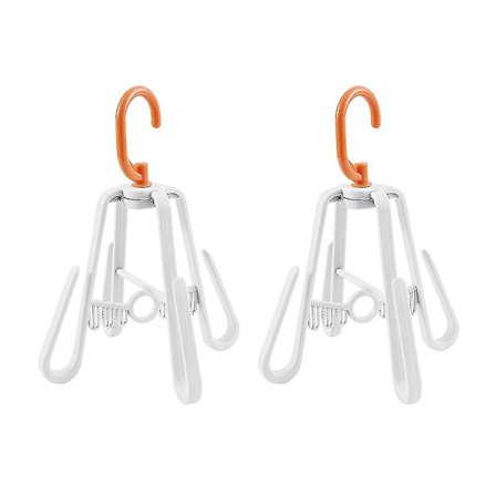 2 stk skohylle med doble roterende kroker sammenleggbar tørkestativ