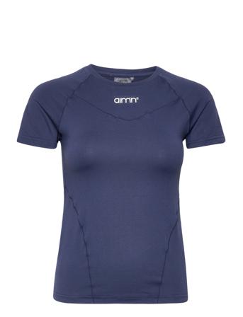 Soft Basic Short Sleeve T-shirts & Tops Short-sleeved Blå AIM'N*Betinget Tilbud