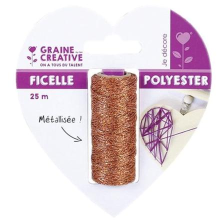 Spole af metallisk snor - KREATIV FRØ - 25 m - Kobber - String Art - Personlig dekoration Koppar