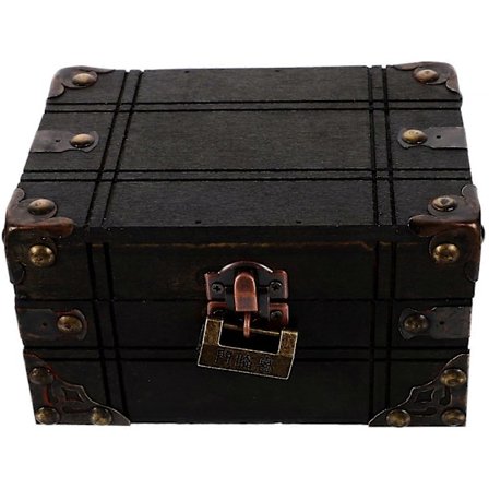 Smykkeskrin i træ Vintage Opbevaringsboks Smykkeskrin Æskeskrin Skattekiste