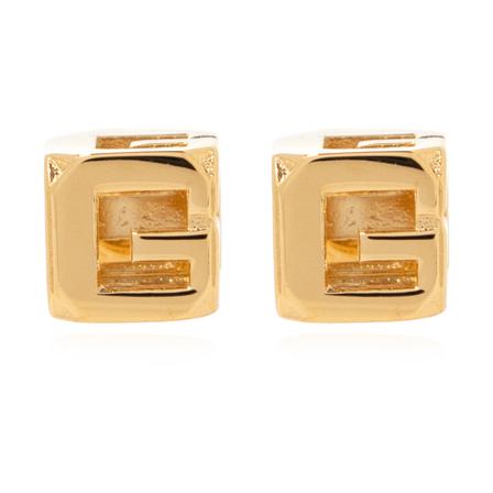 Givenchy, G Cube br earrings Geel, Dames, Maat:ONE Size