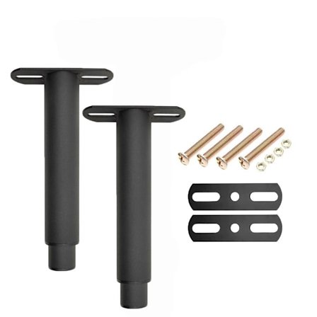 1/2 Stk Justerbar Møbel Ben Højde Kontrol SORT 2 STK 2 STK