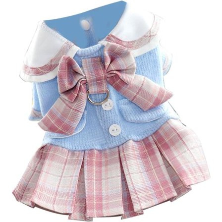 Koiramekot pienille koiratytöille, lemmikkieläinten vaatteet, JK Ruudullinen koiramekko Pörröinen hame Koirajuhlapuvut Koiranvaatteet