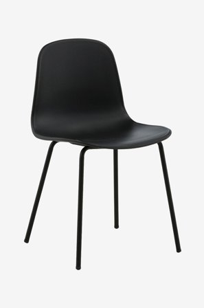 Venture Home - Spisebordsstol Almvik Plast, 2-pak - Sort - Stole - Fra Homeroom