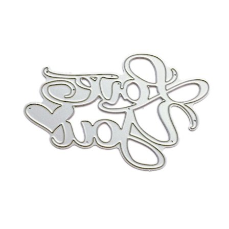 Love You Metalskærende Dies Stencil DIY Scrapbooking Album Stempel Papirkort Embo