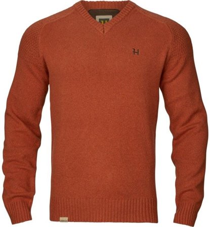 Härkila M's Vincent Merino V-Neck Pullover Bombay Brown