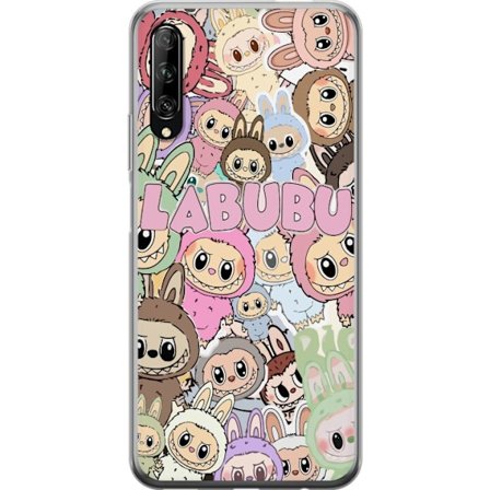 Yhteensopiva Puhelinkuori Huawei P smart Pro 2019 Ruusunpunainen kawaii-kompositio, jossa on söpöjä piirrettyjä hahmoja ja pehmeitä muotoja