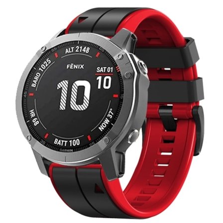 För Garmin Fenix ​​7X Vertical Stripes Tvåfärgad watch