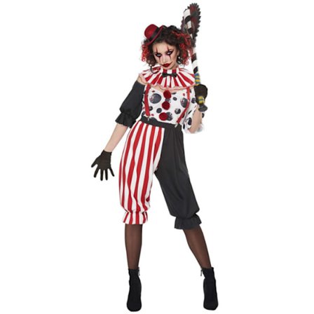 Halloween Evil Jester Clown Vuxna kostym