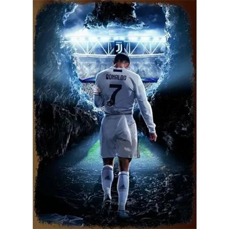 Fotboll Star Poster Metal Aluminium Tecken Dekorativ Bakgrund Väggdekoration För Bar Club Workshop Rum Vägg Art Hem Inredning 21 30x20-Aluminum