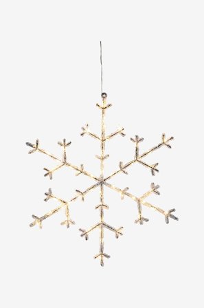 Star Trading - Snøkrystall Icy 47 cm - Transparent - Dekorativ julebelysning - Fra Homeroom