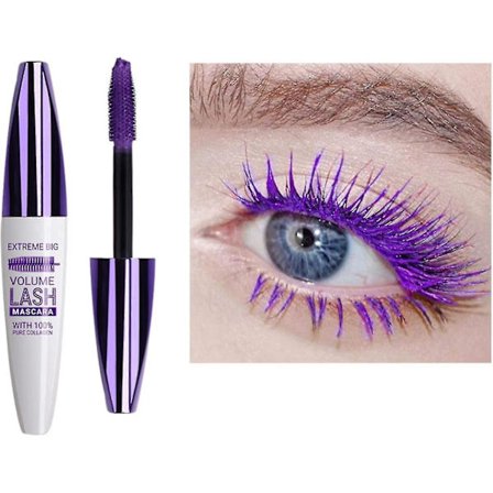 4d Silk Fiber Vattentät Mascara Lång Tjock Lash Mascara Färgglad Mascara Förtjockning Förlängning För Makeup