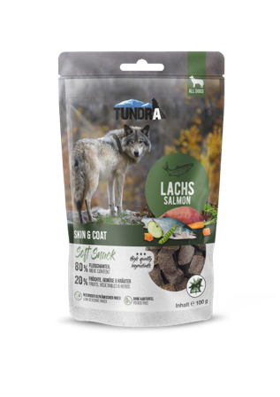 Tundra Skin & Coat Godbit Laks - 100g