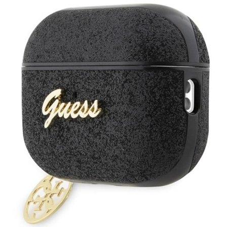 Guess Airpods Pro 2 Skal Glitter Flake Charm - Svart