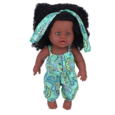 Mjuk Vinyl Babydocka med Kläder Nyfödd Badleksak Grön Blommig Jumpsuit