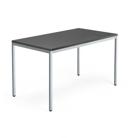 Tisch QBUS, 1400 x 800 mm, Silber/schwarz