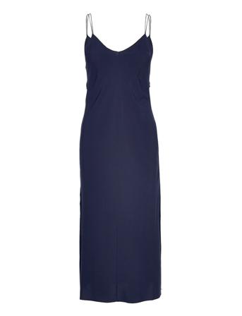 Valerie Back Drape Dress Knelang Kjole Marineblå DESIGNERS, REMIX