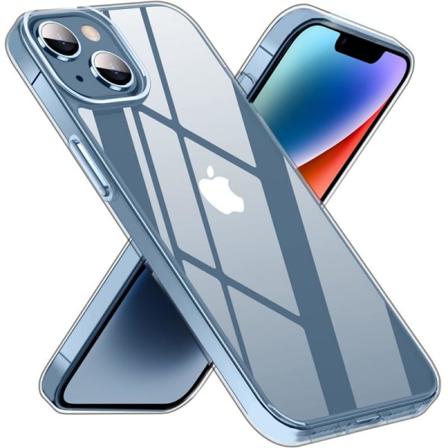 Iphone 14 Plus Stötdämpande Silikon Skal Simple Transparent